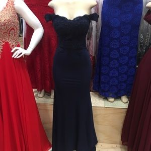 Navy blue gown